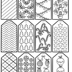 Free Printable Christmas Gift Tags to Colour