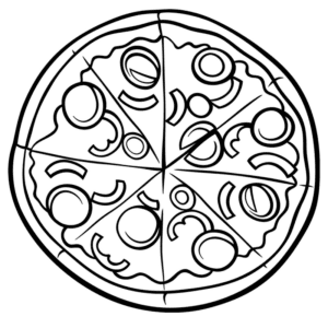 Pizza Colouring Sheet Three