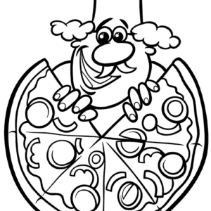 Pizza Colouring Sheet Four