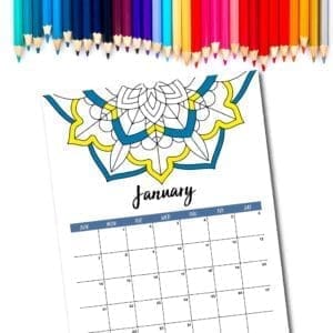 Free 2018 Mandela Calendar to Colour