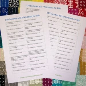 110 Acts of Kindness for Children - free printable