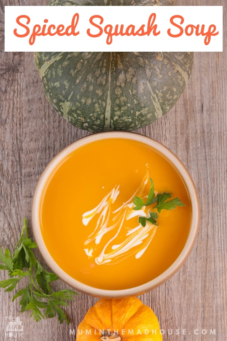 This spiced squash soup is deliciously decadent. It is all about the richness of flavours you get when you roast the pumpkin before adding it to your soup. It always goes down really well with family and friends.