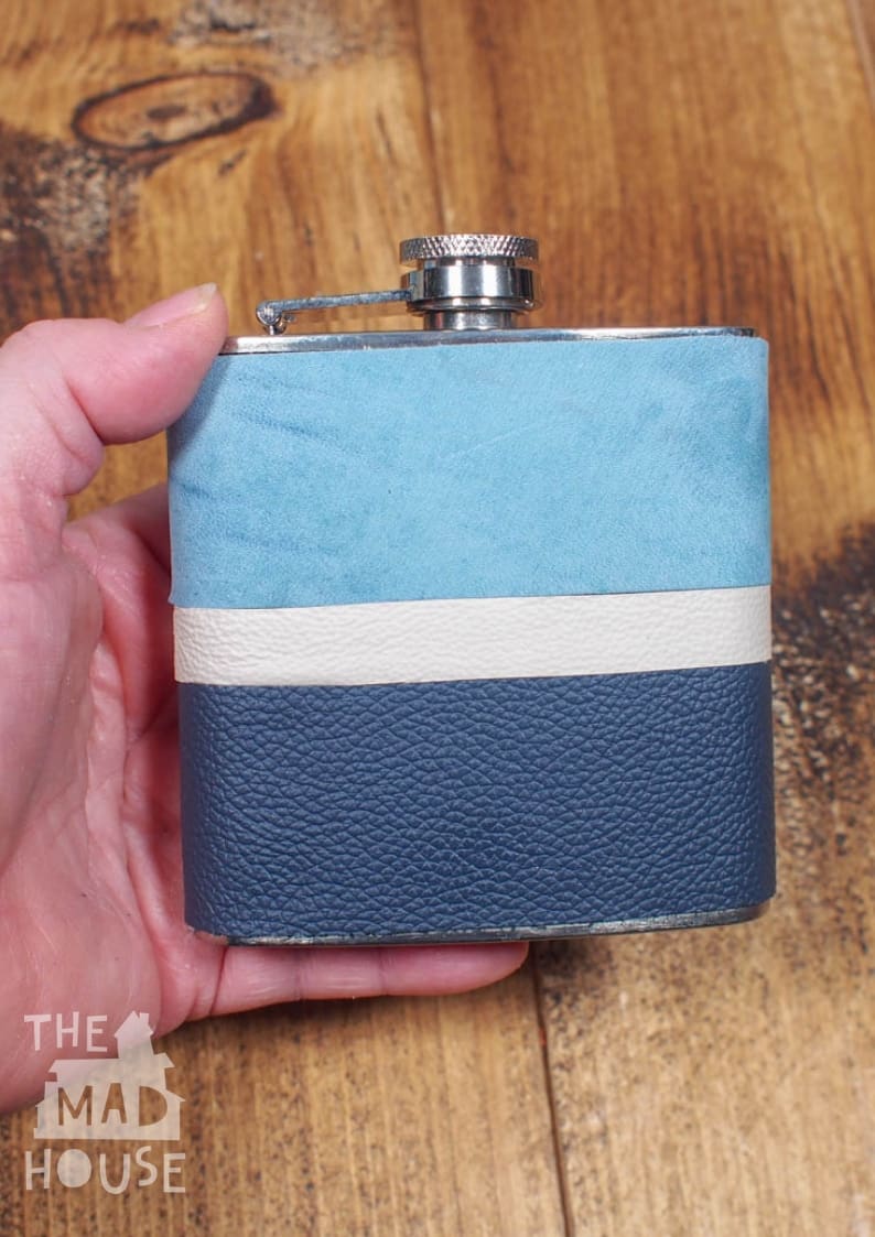 A DIY Leather Wrapped Hip Flask is a beautiful homemade customised gift perfect for adding some individualisation to a standard gift.