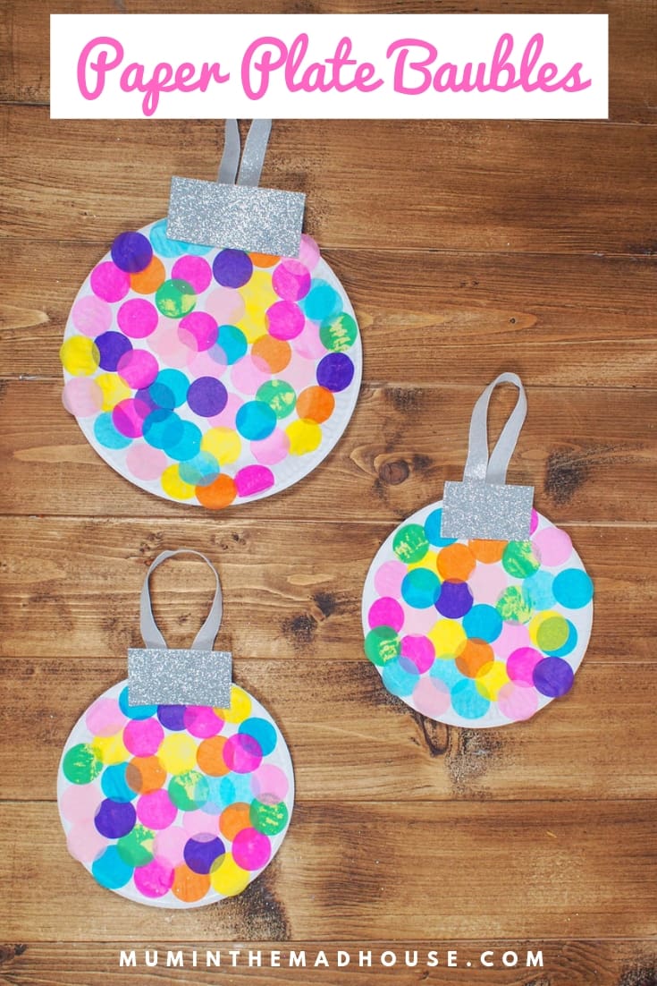 These paper plate baubles are simple, mess-free and perfect for younger children, plus they look amazing. Can you imagine a giant tree with these on perhaps in a classroom?