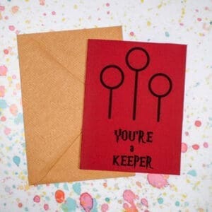 You're a Keeper - Harry Potter Valentines Card