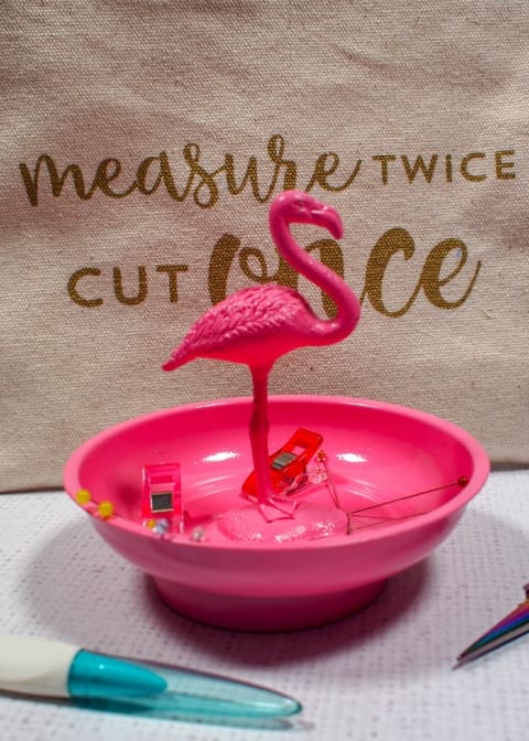 Turn an inexpensive mechanics magnetic bowl in to a cute and unique Pin Bowl with our Magnetic Pin Bowl Tutorial. A great handmade gift for the sewer or quilter in your life.