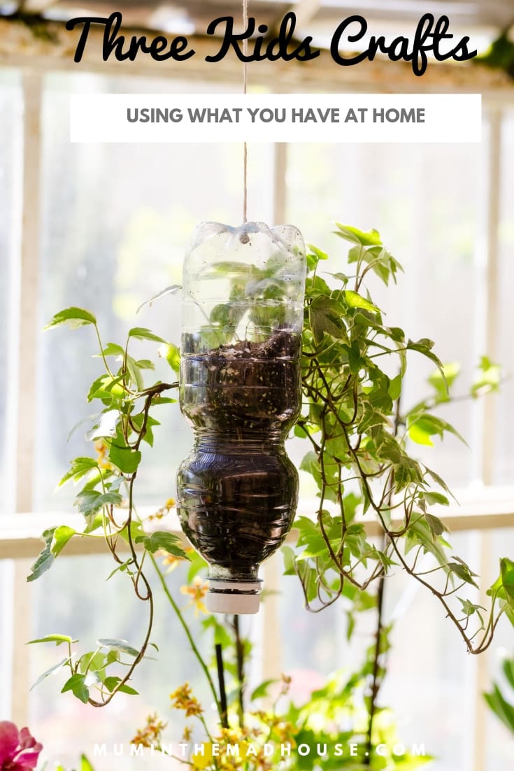 Three kids crafts using materials you will already have at home. Short for time, materials and inspiration but need 10 minutes crafting time for the kids, then we have you covered