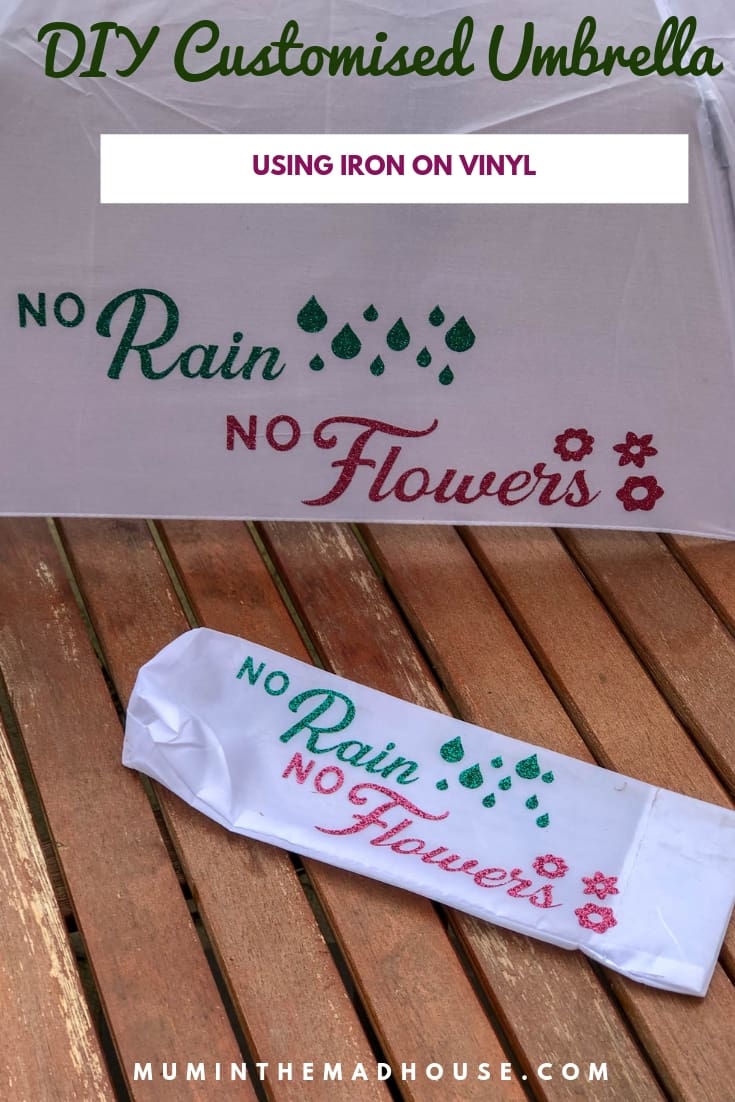 This Iron on Umbrella DIY is a quick project and a great way to put a happy slant on a rainy day. Cute, simple cricut craft.