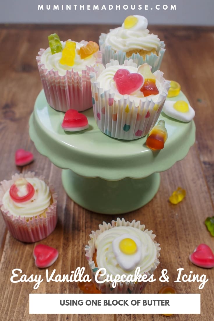Rustle up a batch of these easy vanilla cupcakes and vanilla icing for a weekend treat and these are so simple so make with the kids.