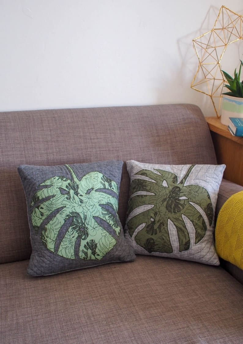 Make your own appliqué monstera leaf cushions with this Cricut Maker sewing project. A fun, stylish DIY that’s perfect for home décor or gifting.