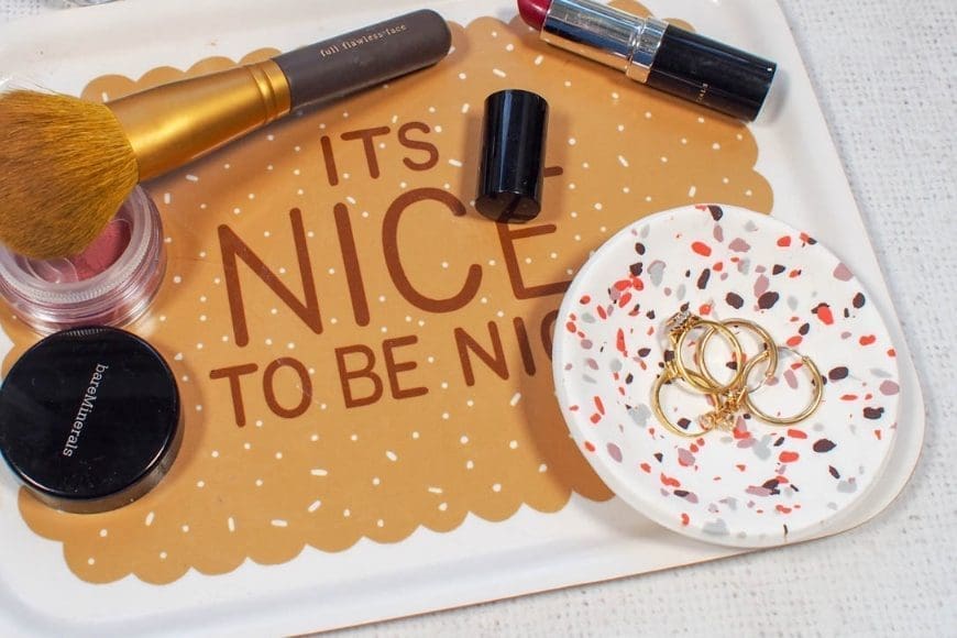 DIY Terrazzo Polymer Clay Ring Dish