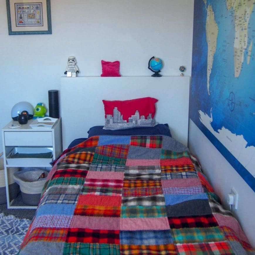 A Bedroom fit for Teen Boy - How do you furnish and design a bedroom for a really messy teen boy without it being fussy?