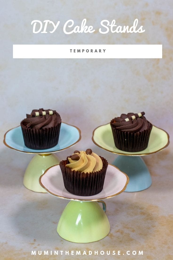 Cake stands make elegant table pieces for a party and making them couldn’t be more straightforward with our DIY Temporary Cake Stands