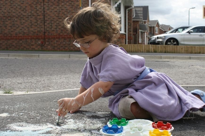 Homemade pavement paint