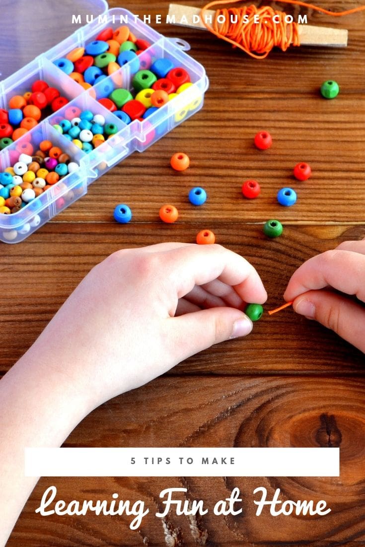 Simple and easy tips to make learning fun at home. Children love to learn and don't even know they are when they are having fun and learning through play.