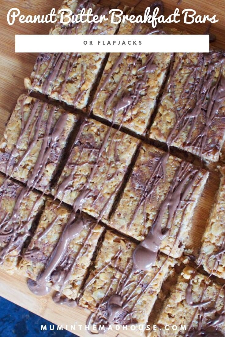 Peanut Butter Breakfast Bars or Flapjacks
