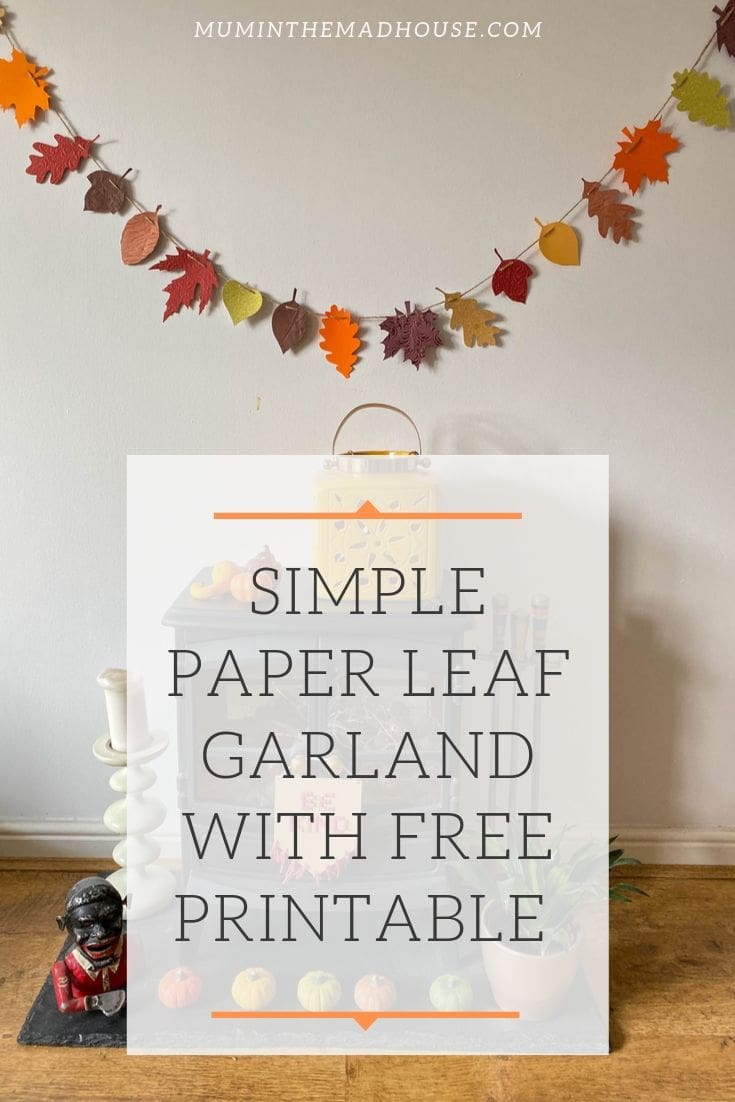 Make a beautiful seasonal paper leaf garland perfect for Autumn with our free leaf printable and instructions.