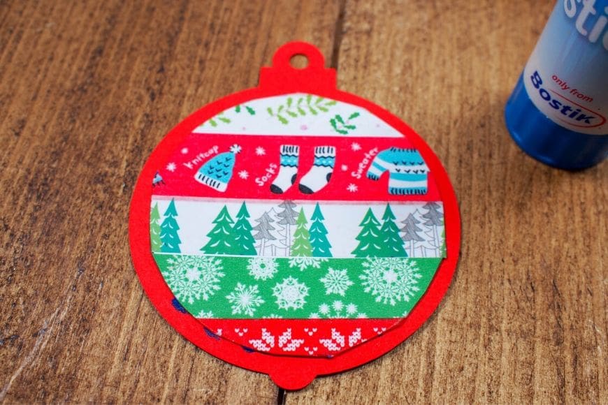 Washi Tape Christmas Baubles with Free Printable