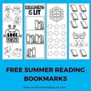 Reading Program Bookmarks