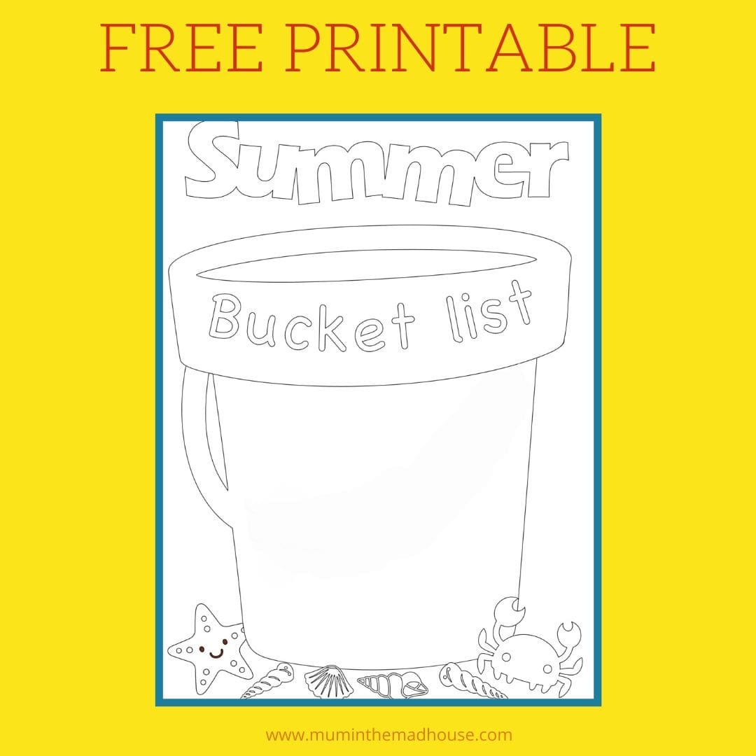 Blank Summer Bucket List Printable