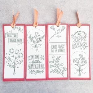 Download your free Printable Quote Bookmarks to Colour