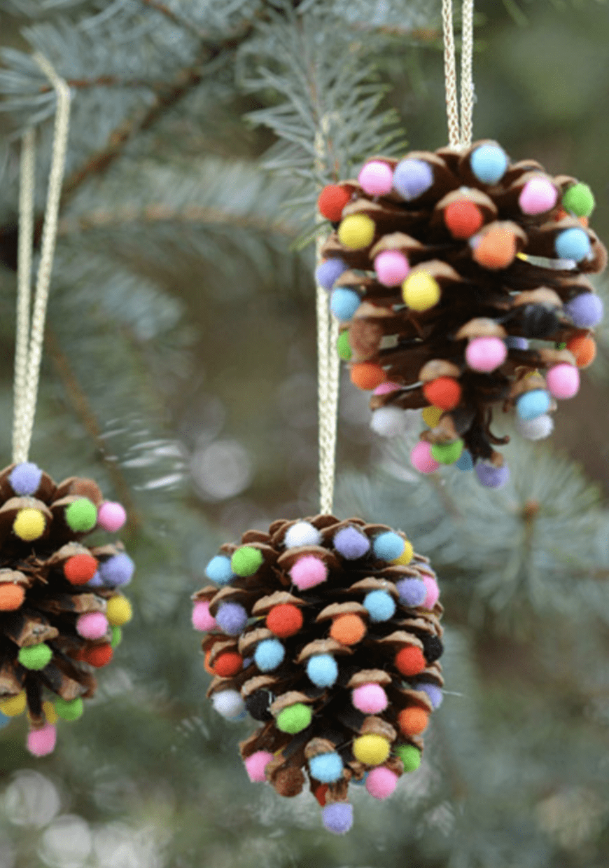 Pompom Pinecones