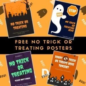 No Trick or Treating Halloween Posters