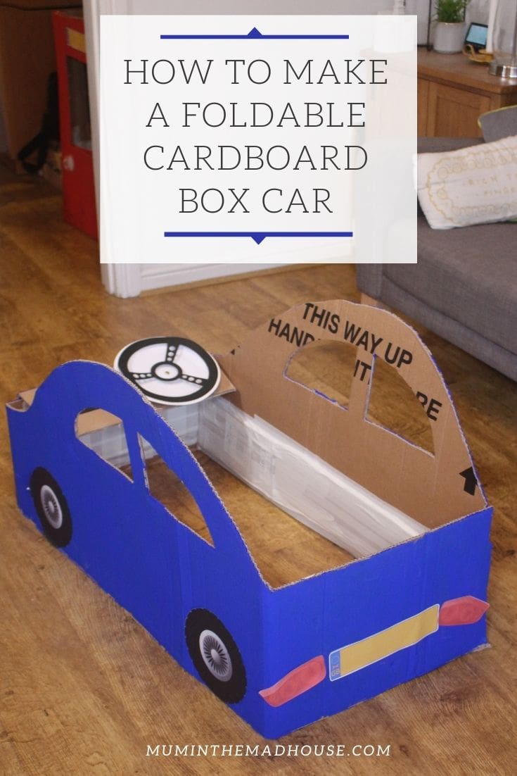 A fab tutorial for a Cardboard Box Car that folds. Recycle that cardboard box and make a car that will bring weeks of fun. Perfect for a drive in movie party.