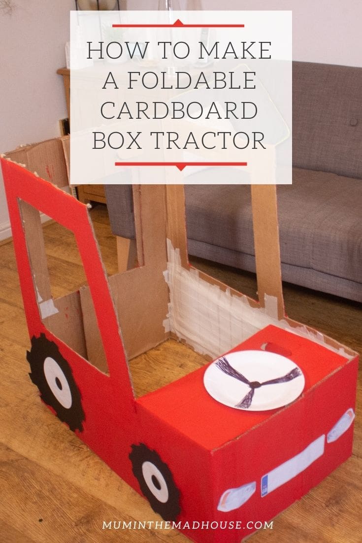 Make a sturdy, foldable cardboard tractor using Velcro, paper plates, and non-toxic paint. Perfect for farm play, World Book Day, or harvest celebrations.