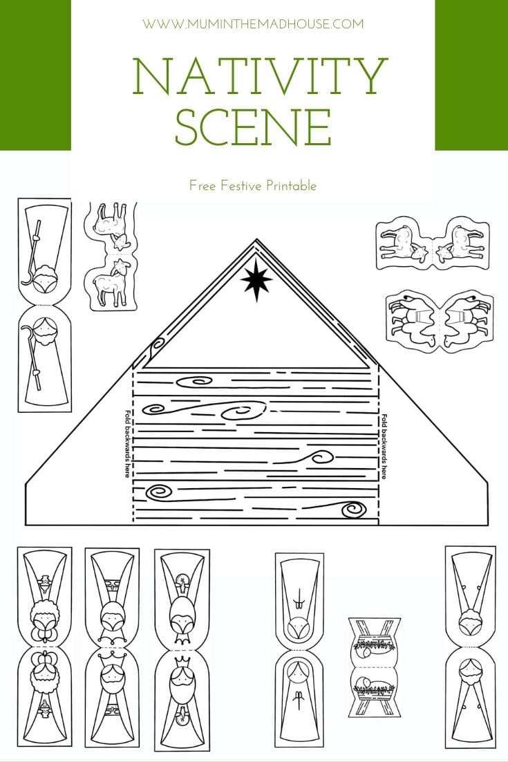 Children will love to colour in these free printable Nativity Puppets including Mary, Joseph, Jesus and the wise men to make a nativity scene