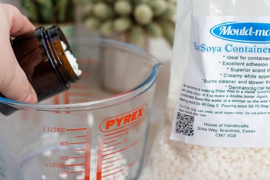 Jug and Candle wax pellets