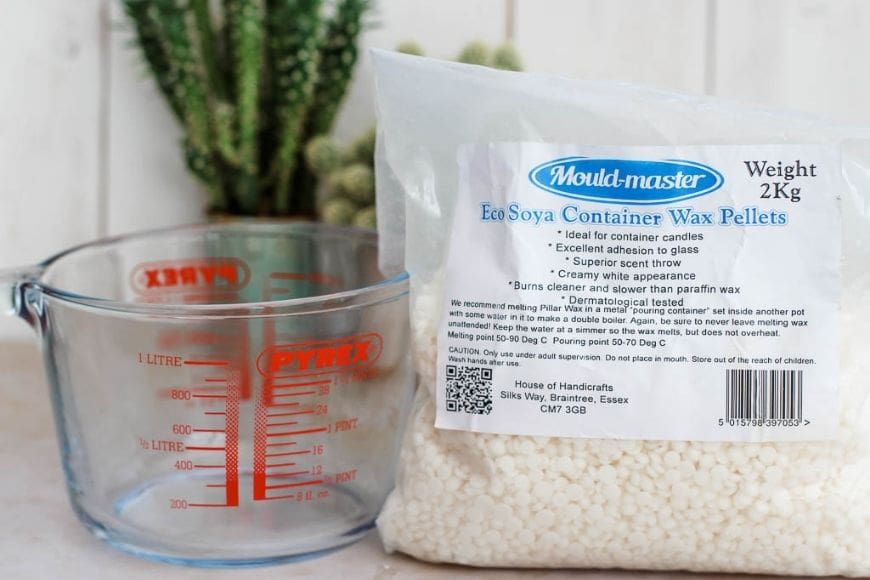 Jug and Candle wax pellets