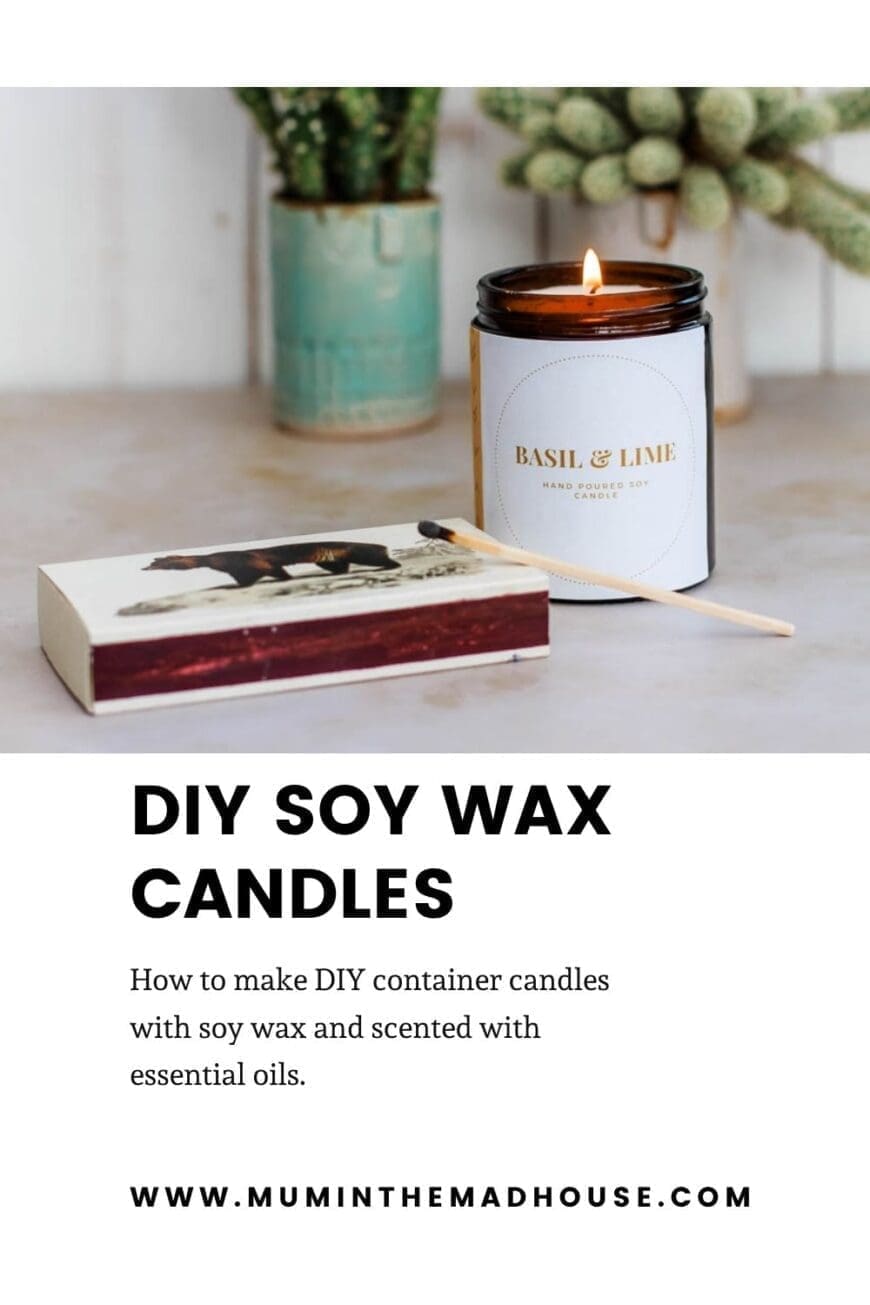 1 home made container candle 