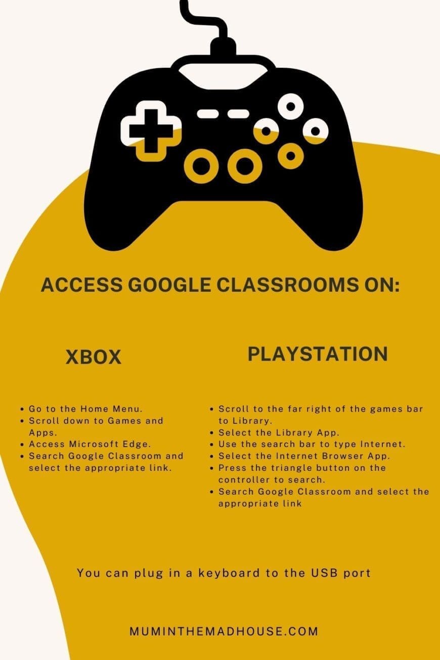How to Use Google Classrooms on an Xbox or PlayStation.