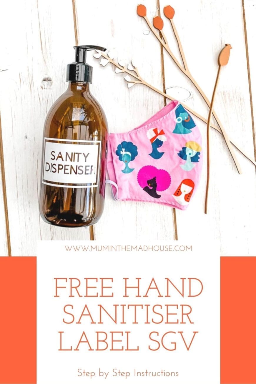 Keep germs away with this DIY Hand Sanitiser Label and step by step tutorial. Download your free SGV file here.