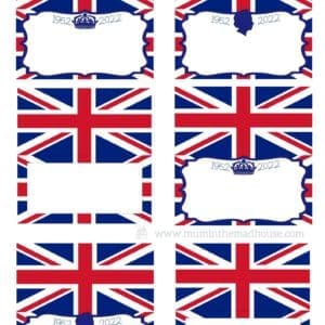 Platinum Jubilee Tent Labels