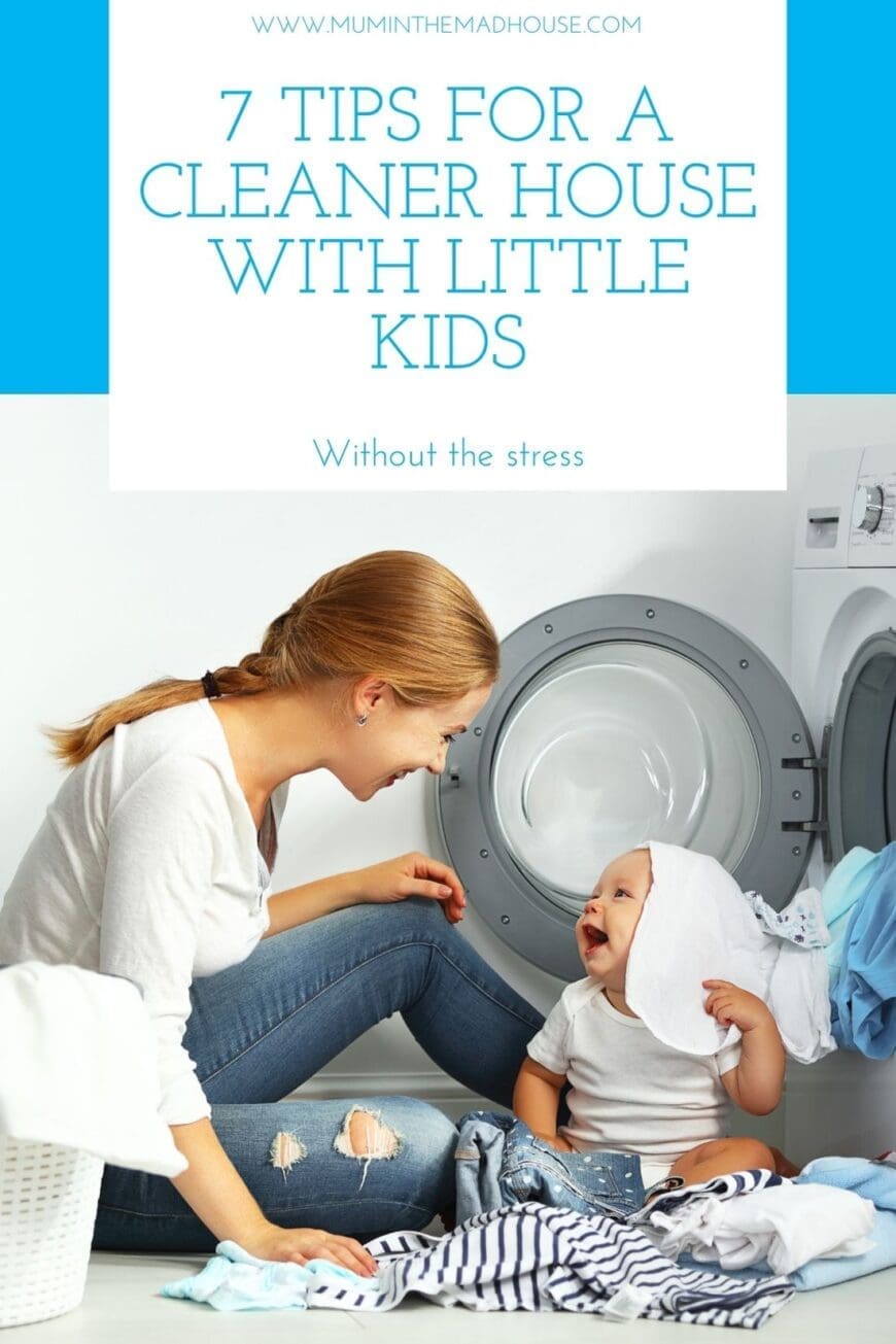 Mom hacks for creating and maintaining a cleaner, tidier house with little kids. Check out these quick tips!