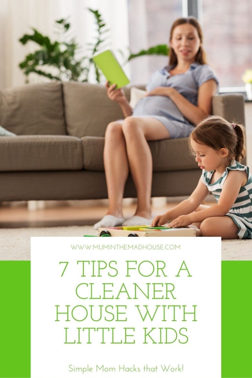 Mom hacks for creating and maintaining a cleaner, tidier house with little kids. Check out these quick tips!
