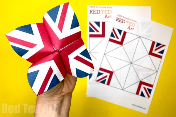 Union Jack Fortune Teller Printable