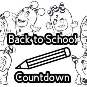 Oddbods Back to School Calendar Printable