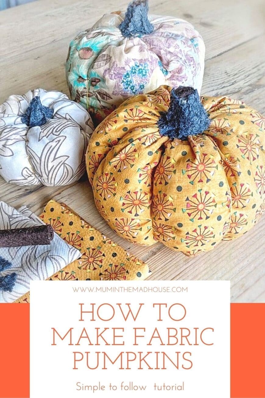 3 Fabric pumpkins