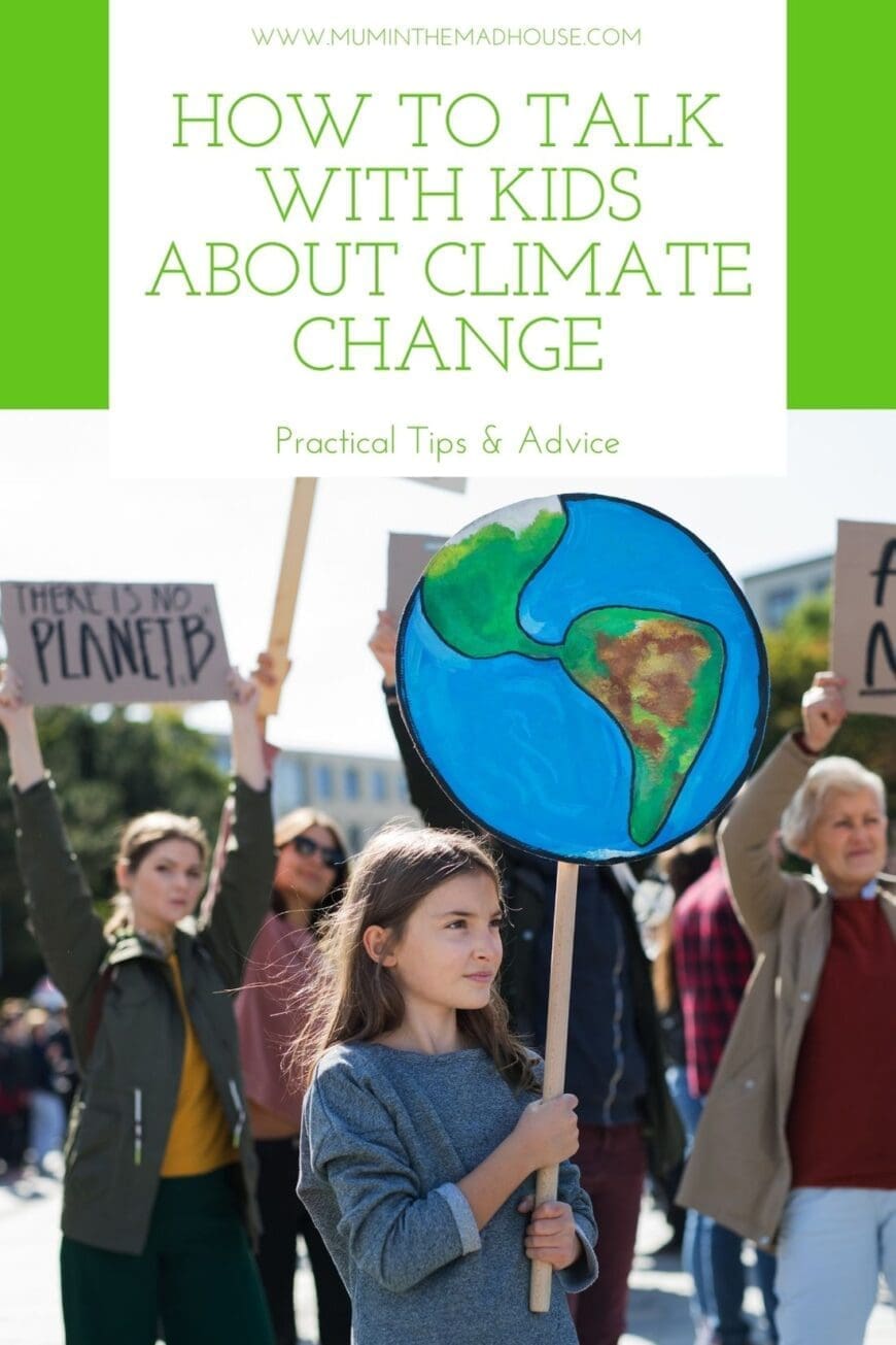Tips for talking to children about climate change. Advice on taking action, giving hope and building resilience about Ecological education.