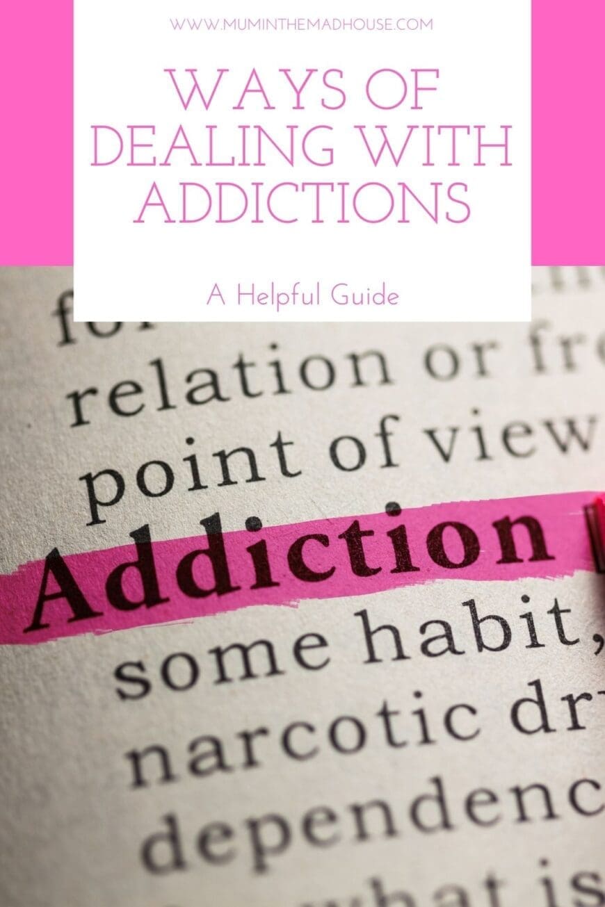 Addiction -highlighted in pink in a dictionary 