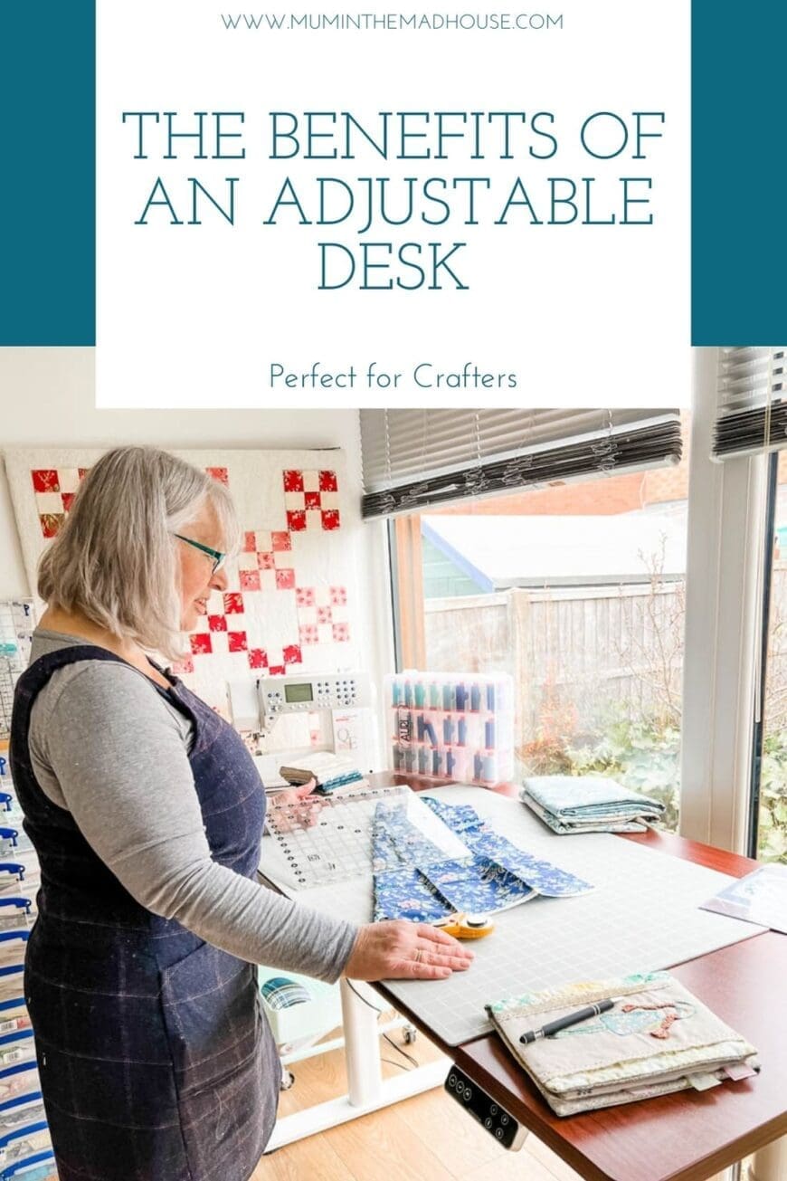 The benefits of an adjustable desk for crafters are not only better health & possibly a longer life but also an efficient use of your workspace.
