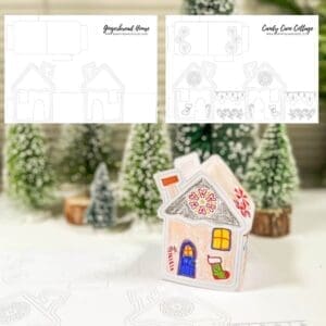 Printable 3D Gingerbread House Templates