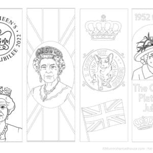 Platinum Jubilee Colouring Bookmark Printables