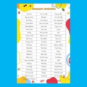 Summer Activities List