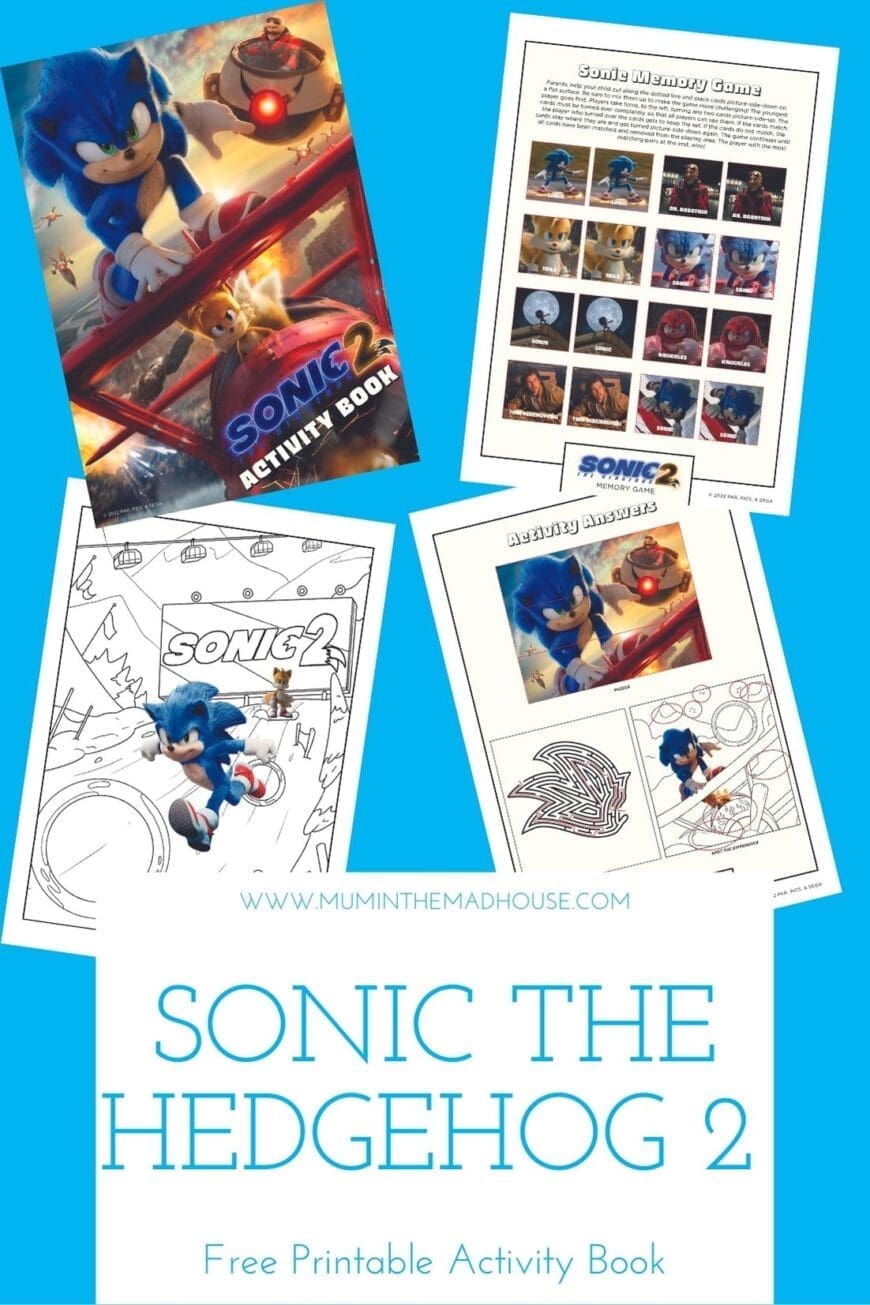 Speed into fun with these free Sonic the Hedgehog activity pages! Perfect printable fun for kids — colouring, mazes, token boards, and more.