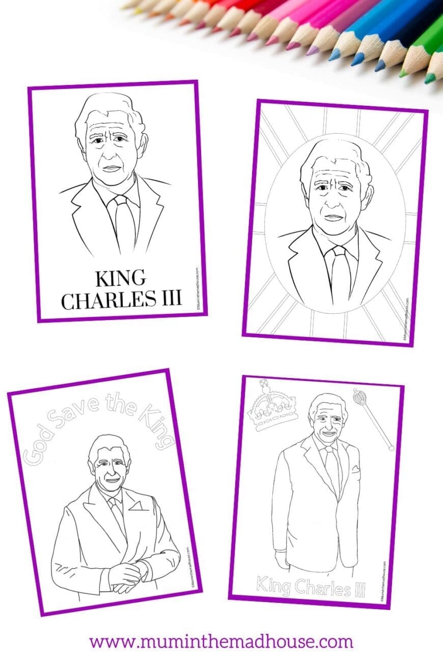 King Charles III Colouring Pages