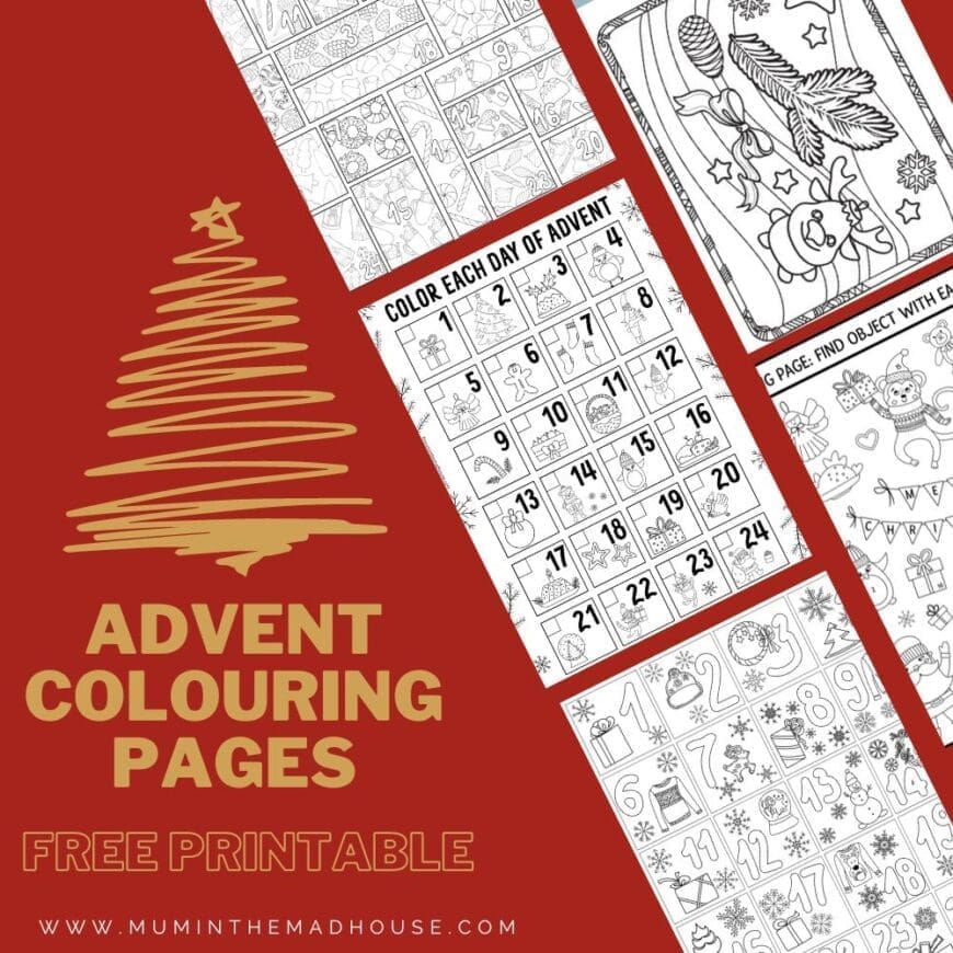 Free Colour In Advent Calendar Printables